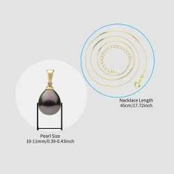 Sea Water Tahitian Pearl Pendant – Water Drop Baroque Sea Water Pearl with S925 Silver Seed Buckle