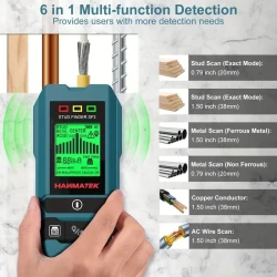 HANMATEK SF3 Stud Finder Wall Scanner with Audio Alarm & HD LCD Display