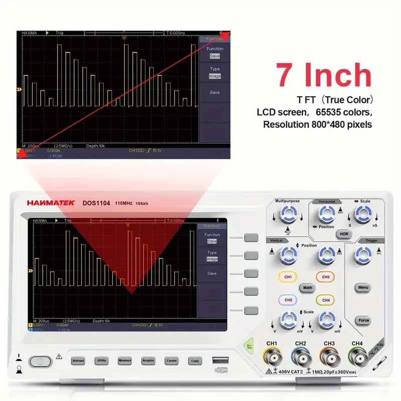 1pc HANMATEK DOS1104 Digital Oscilloscope