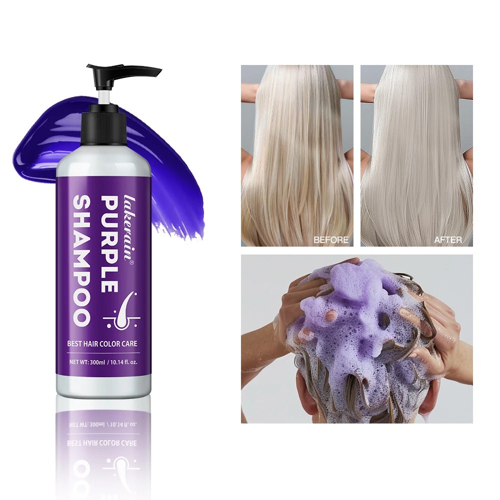 300ml Purple Shampoo for Blonde Hair – Yellow Tone Remover and Color Lock for Silver, Gray, and Bleached Hair