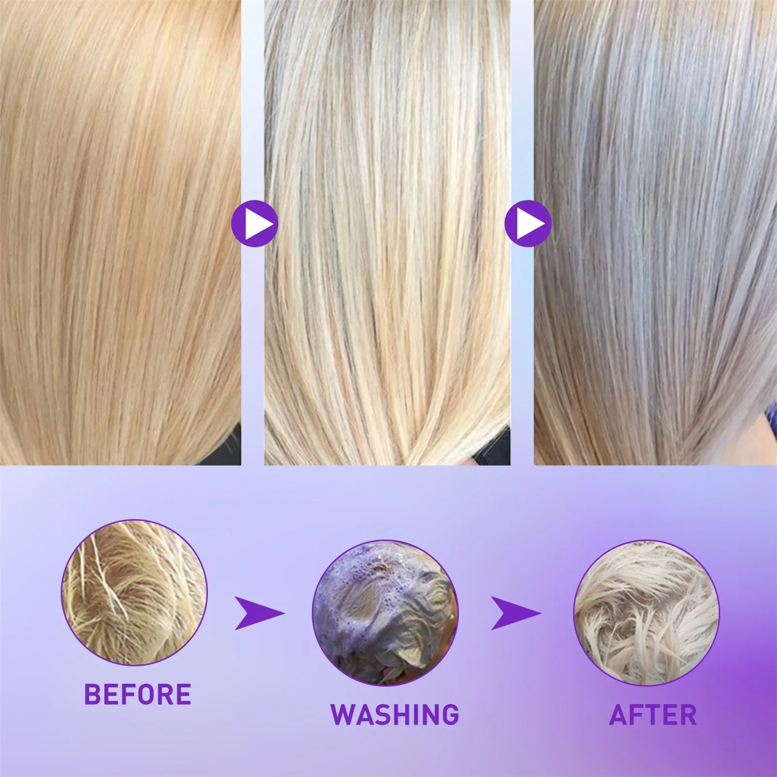 Color Fixing Shampoo for Fading Yellow – After Bleaching Care and Grey Hair Color Lock