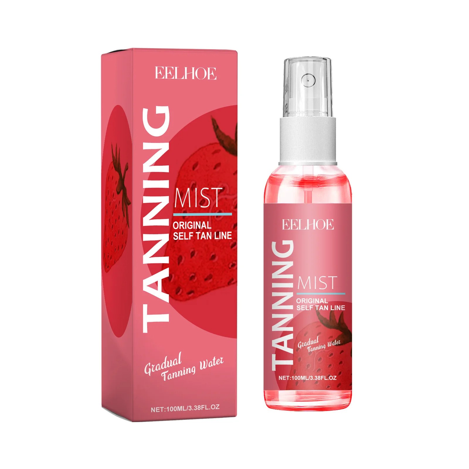 Strawberries Body Quick Tanning Spray – Sunless Summer Tan Bronzer Lotion, 100ml