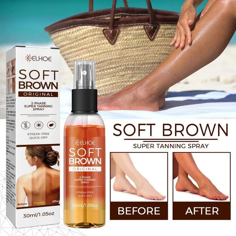 Self Spray Tan Natural Tanning Oil Mousse – Gradual Face and Body Moisturizer, Quick Dry, 30ml