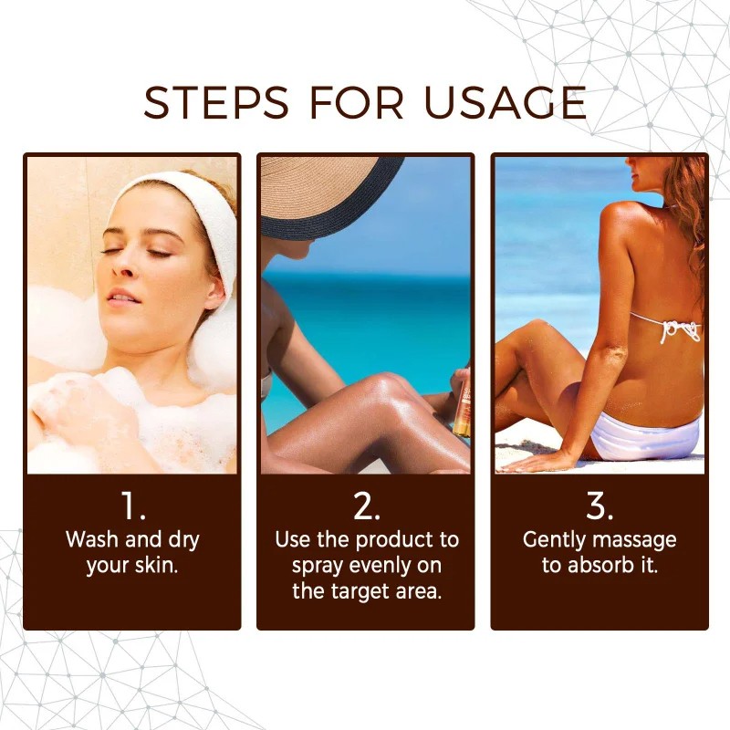 Self Spray Tan Natural Tanning Oil Mousse – Gradual Face and Body Moisturizer, Quick Dry, 30ml