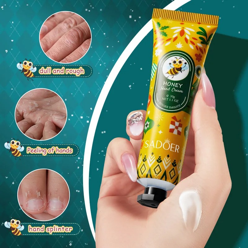 SADOER Honey Hand Cream – Moisturizing, Brightening, and Repairing for Dry, Cracked Hands
