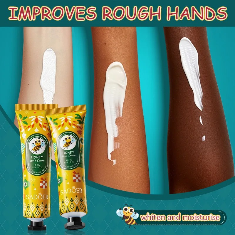SADOER Honey Hand Cream – Moisturizing, Brightening, and Repairing for Dry, Cracked Hands