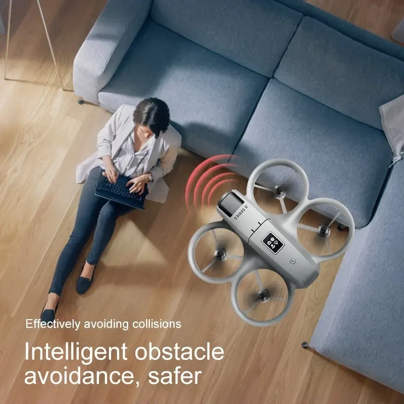 D16 Drone with Dual HD Camera, Propeller Safety Design, 360° Full Protection