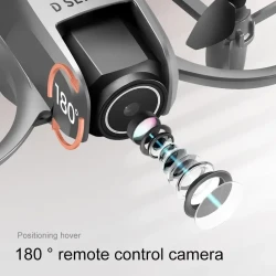D16 Drone with Dual HD Camera, Propeller Safety Design, 360° Full Protection