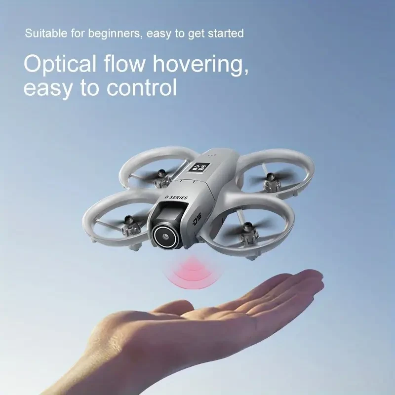 D16 Drone with Dual HD Camera, Propeller Safety Design, 360° Full Protection