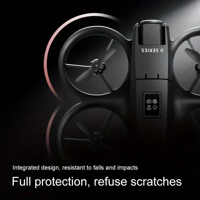 D16 Drone with Dual HD Camera, Propeller Safety Design, 360° Full Protection
