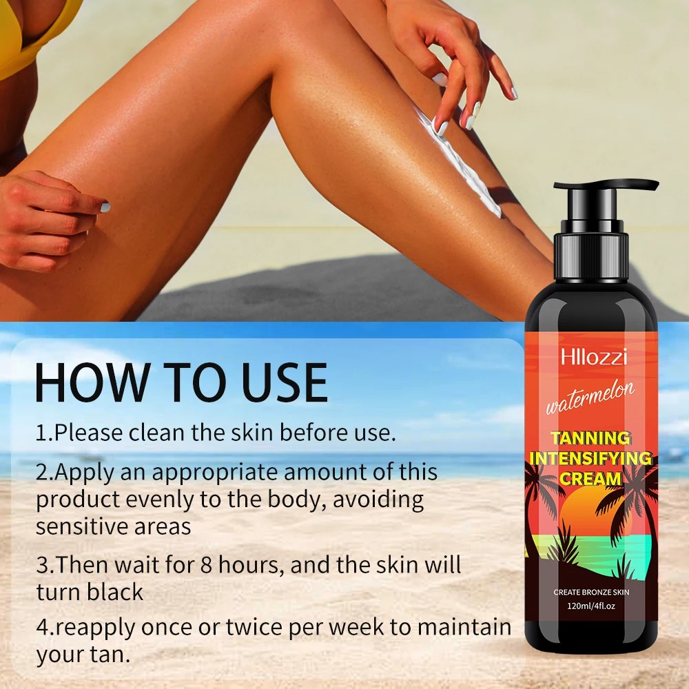 4fl.oz Watermelon Tanning Cream – Waterproof Self-Tanning Cream for Long-Lasting Bronze Skin