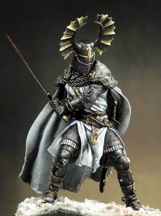 Resin Kit Teutonic Warriors Fifteenth Century 90mm – Detailed Model Kit for Historical Figures