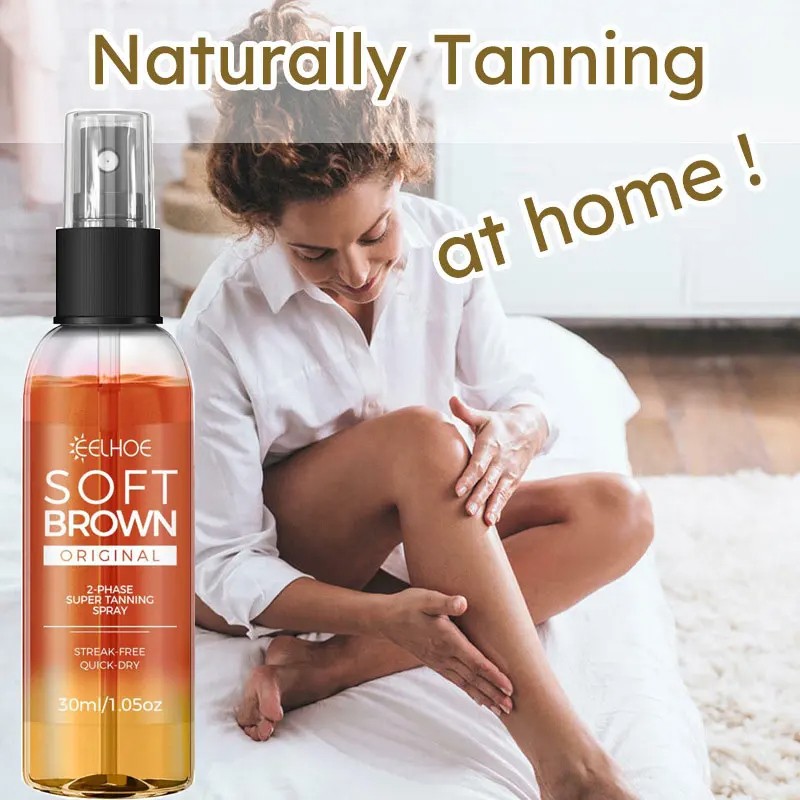 Wheat-Colored Tanning Spray – Sunbathing Aid for Gentle, Natural Tan Indoors & Outdoors