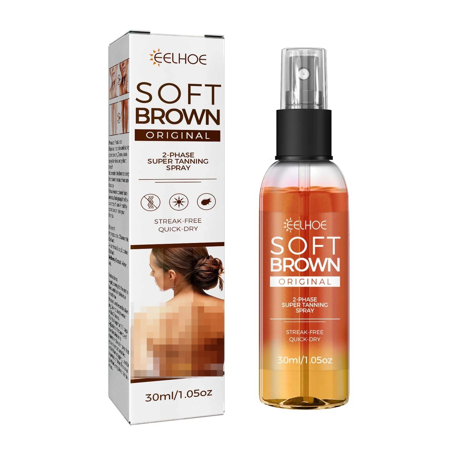 Wheat-Colored Tanning Spray – Sunbathing Aid for Gentle, Natural Tan Indoors & Outdoors