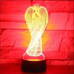 Christian Angel Led Colorful Color Changing 3D Night Light
