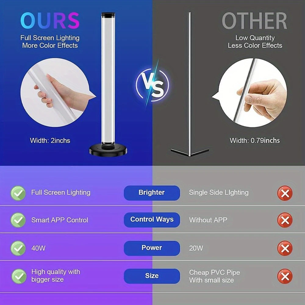 RGB LED Light Ambient Lighting 42 CM – Perfect for Mood Lighting and Home Decor