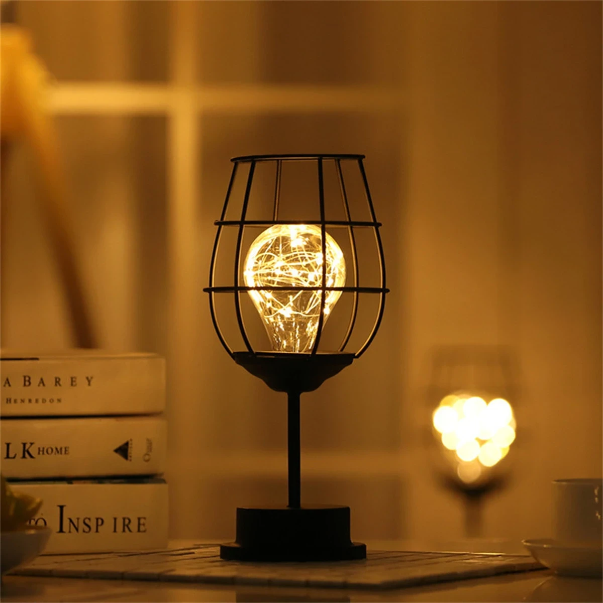 1pc 20L Bottle/Glass Creative Night Lamp Powered by Three AA Batteries – Decorative Lights for Bedroom and Living Room