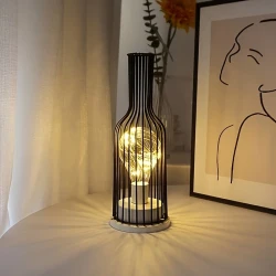 1pc 20L Bottle/Glass Creative Night Lamp Powered by Three AA Batteries – Decorative Lights for Bedroom and Living Room