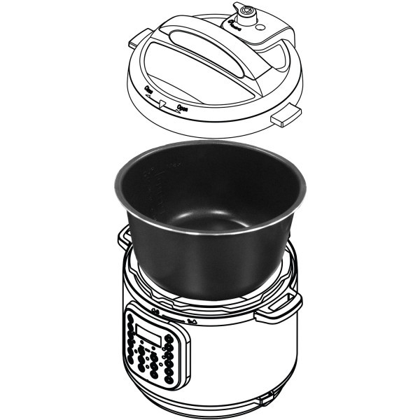 Ceramic Coated Non-Stick Inner Pot - 8Lt - Instant Pot