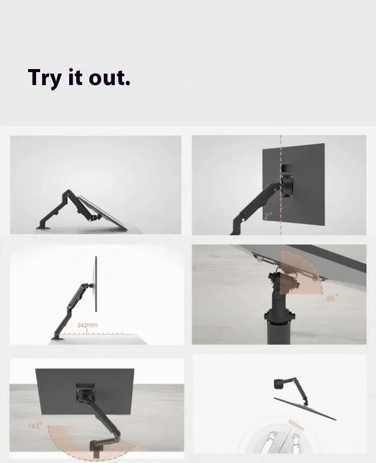 LCD Screen Rotating Telescopic Bracket Elevated Rack