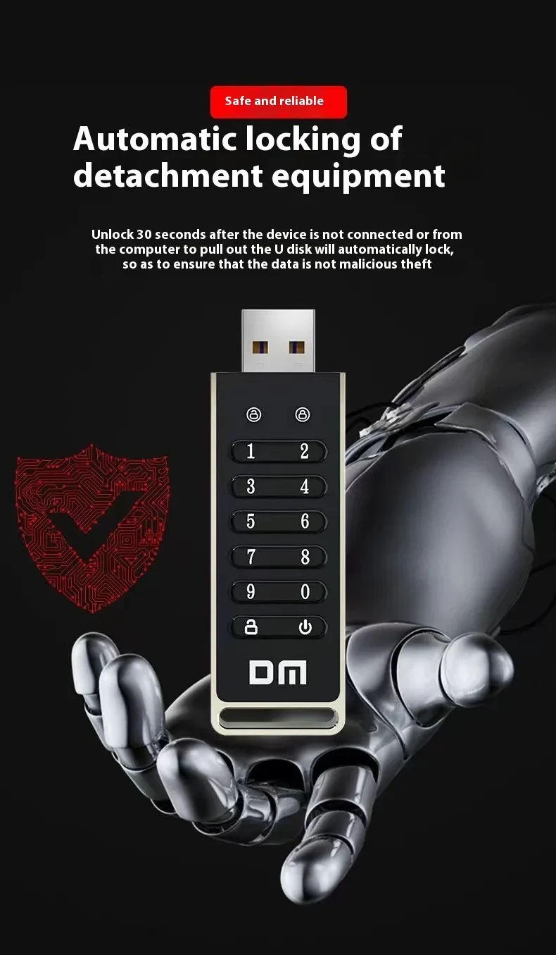 Intelligent Digital Button Encryption High-speed USB30 File Confidentiality Protection Security