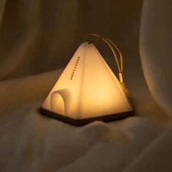 1pc Tent-Shaped LED Pendant Light – USB Rechargeable 1200mAh Lithium Battery, Multi-Mode Mood Lighting for Bedroom, Home, Office Decor, Desk & Scene Decoration