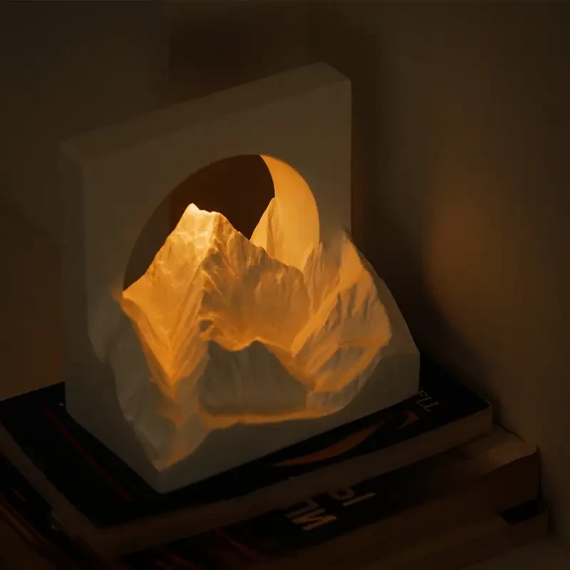 Rizhao Jinshan Aromatherapy Night Light – Adjustable Brightness, DIY Gypsum Desk Lamp with Acrylic Shade, LED Warm Light for Bedroom