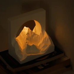 Rizhao Jinshan Aromatherapy Night Light – Adjustable Brightness, DIY Gypsum Desk Lamp with Acrylic Shade, LED Warm Light for Bedroom