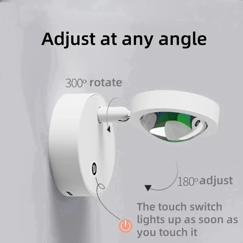 LED Sunset Lamp Projector – USB & Battery Powered, Romantic Rainbow Lighting for Bedroom, Living Room Decor and Photography, Rechargeable 2000mAh Polymer Battery