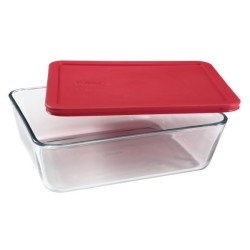 Simply Store™ 11 Cup Rectangle Container with Red Lid - Pyrex