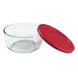 Simply Store™ 4 Cup Round Container with Red Lid - Pyrex