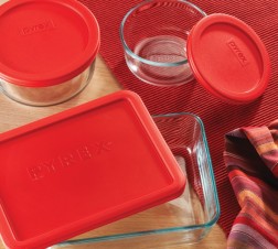 Simply Store™ 6 Cup Rectangle Container with Red Lid - Pyrex