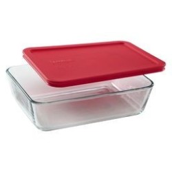 Simply Store™ 6 Cup Rectangle Container with Red Lid - Pyrex