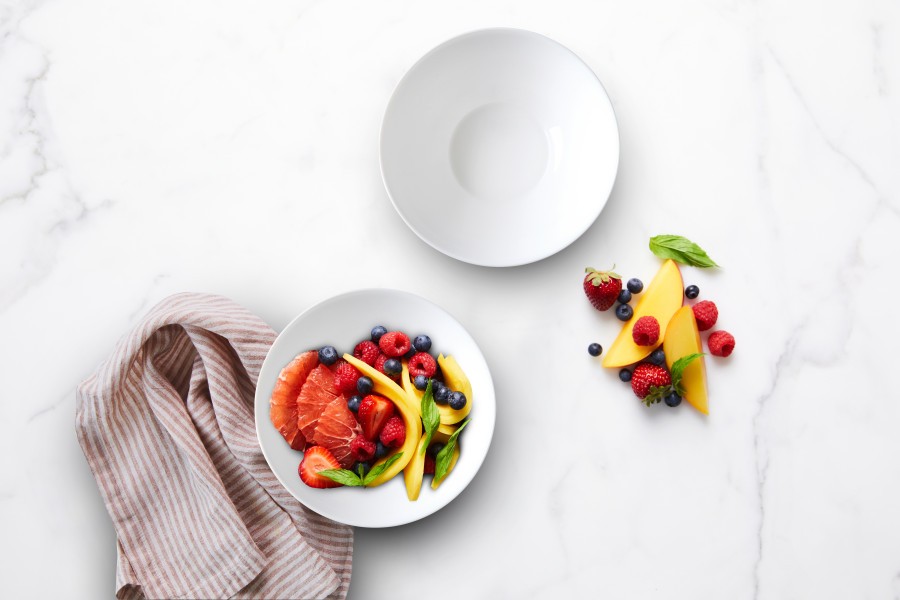 White Coupe Glass Dinner Plate 25cm - Wiltshire
