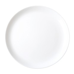 White Coupe Glass Dinner Plate 25cm  - Wiltshire