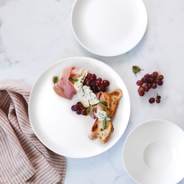White Coupe Glass Noodle Bowl 18cm - Wiltshire