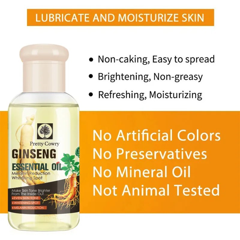 75ml Ginseng Face Oil – Firms & Smooths Skin, Reduces Fine Lines, Non-Greasy and Easy to Apply