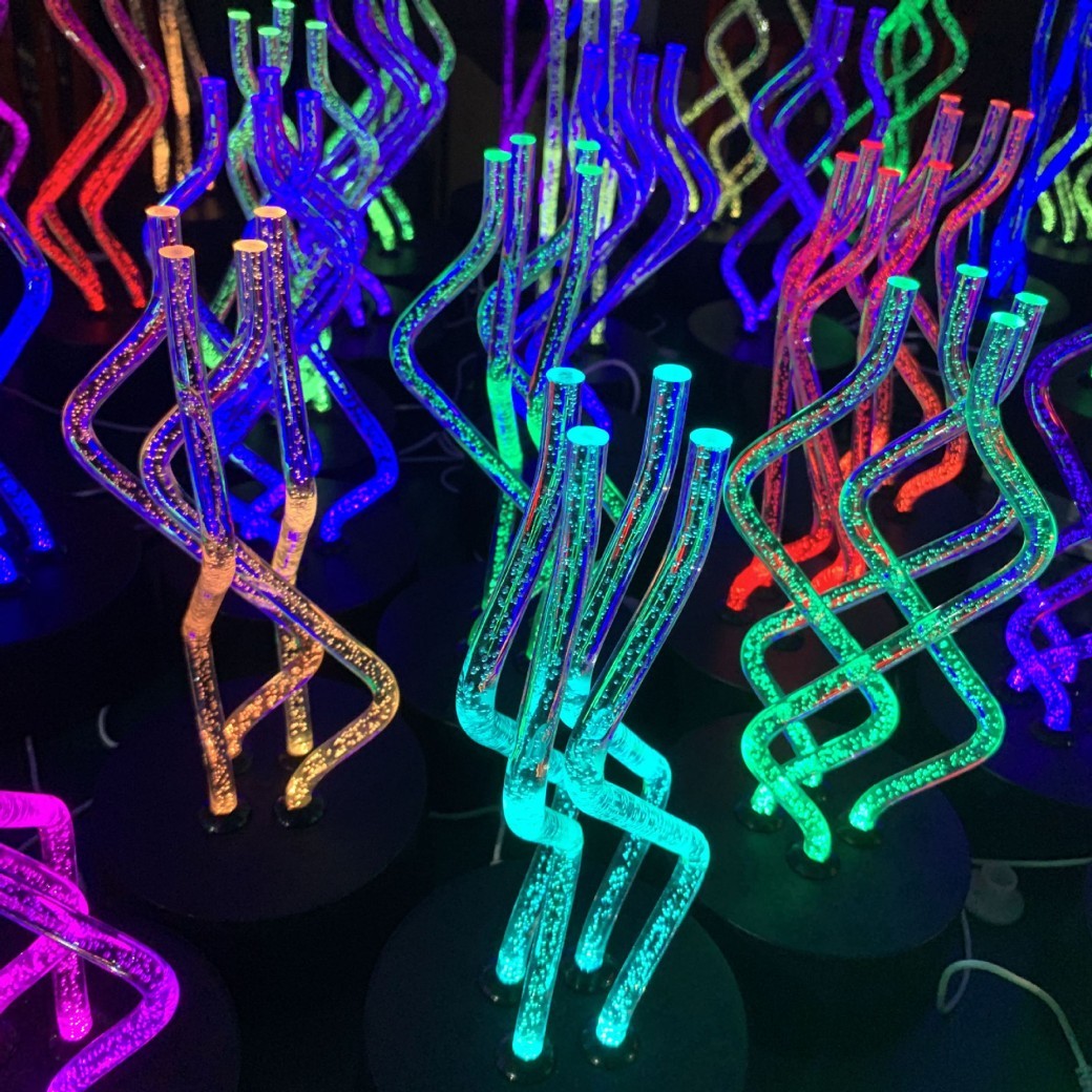 Creative USB Acrylic Table Lamp 7 Colors Change Atmosphere Night Lights Led Decoration Nightclub Lights Bedroom Decor