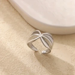 1pc Elegant Bohemian Golden Stainless Steel Open Ring – Perfect Gift for Women, Ideal for Daily Wear and Holiday Parties, Adjustable Size, Fashion Jewelry, Elegant Ring, Stainless Steel Ring