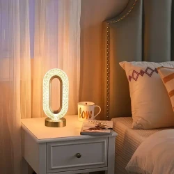 Portable Crystal Desk Lamp – Cordless LED Night Light with Adjustable Brightness & 3 Color Modes, USB Rechargeable Gift for Home Décor, Birthdays & Holidays