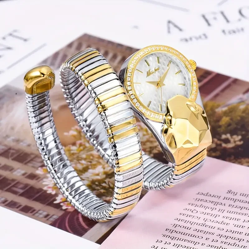 MISSFOX Luxury Golden-Tone Women's Watch