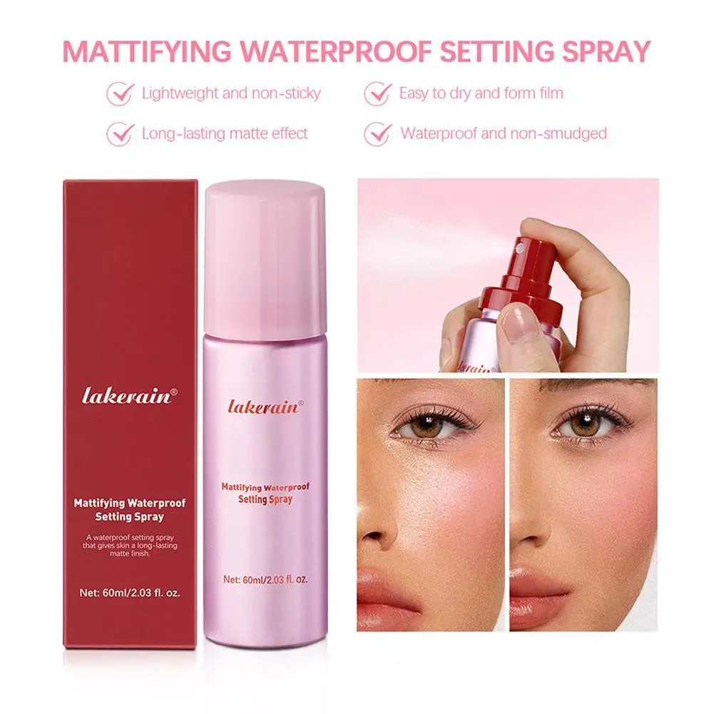 Mattifying Waterproof Setting Spray – Oil Control and Non-Sticky Makeup Fixer