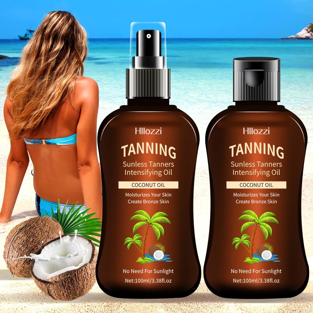 Coconut Tanning Oil – Self-Tanning, Waterproof, and Long-Lasting Hydration