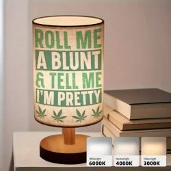 1pc Modern Stylish Table Lamp with Funny Slogan and Marijuana Leaf Design, 274.32cm Height Adjustable Lighting, USB Powered, Push Button Control, Perfect for Bedroom or Living Room, Ideal Mother’s Day Gift, Bedroom Lighting | Playful Design | USB Powered
