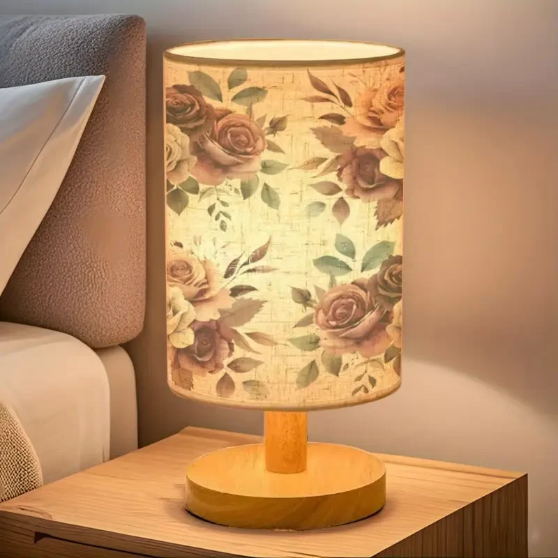 1pc Elegant Floral Table Lamp with Wooden Base, Modern Style, USB Powered, Push Button Control, Adjustable Tri-Color Lighting up to 274.32cm, Ideal for Bedroom & Living Room Decor, Perfect Mother’s Day Gift, Living Room Lamp | Elegant Table Lamp | USB Pow