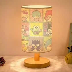 1pc Sanrio HelloKitty Melody Contemporary Art-Inspired Retro Table Lamp with Cute Character Prints, Perfect for Adding Charm to Any Room, Mother’s Day Gift Suitable for Bedroom and Living Room, Tri-Color Adjustable Lighting up to 274.32 cm High