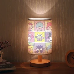 1pc Sanrio HelloKitty Melody Contemporary Art-Inspired Retro Table Lamp with Cute Character Prints, Perfect for Adding Charm to Any Room, Mother’s Day Gift Suitable for Bedroom and Living Room, Tri-Color Adjustable Lighting up to 274.32 cm High