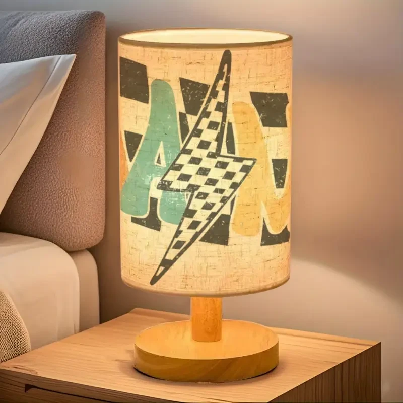 1pc Retro Lightning Bolt Table Lamp - Stylish & Affordable Home Decor, Adjustable Tri-Color Lighting, 274.32cm Height, Modern Design with Bold "P" Lettering, Perfect for Bedroom & Living Room, Ideal Mother’s Day Gift, Desk Lamp for Home Decor
