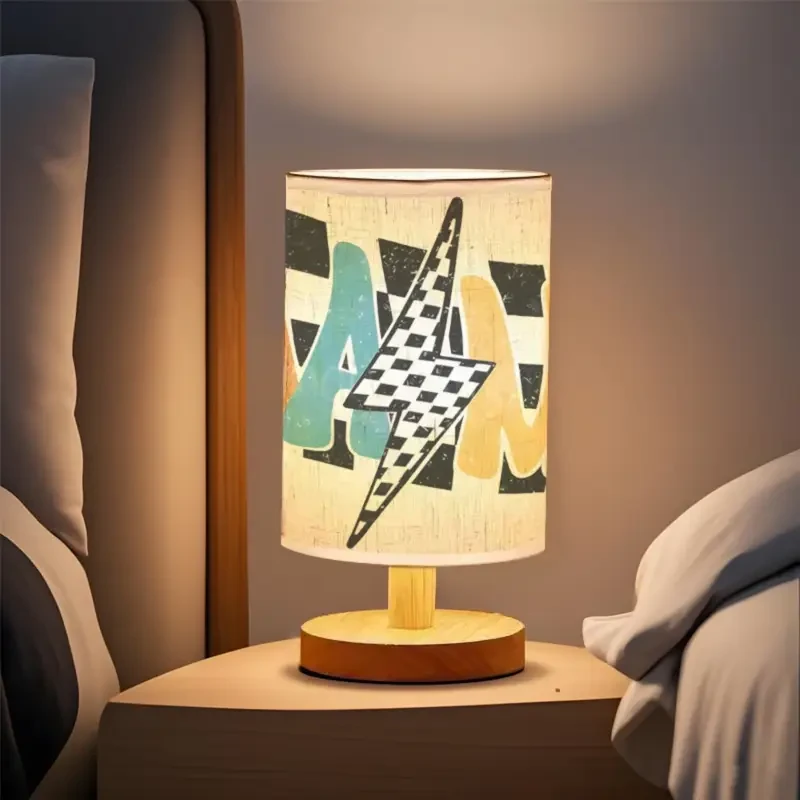 1pc Retro Lightning Bolt Table Lamp - Stylish & Affordable Home Decor, Adjustable Tri-Color Lighting, 274.32cm Height, Modern Design with Bold "P" Lettering, Perfect for Bedroom & Living Room, Ideal Mother’s Day Gift, Desk Lamp for Home Decor