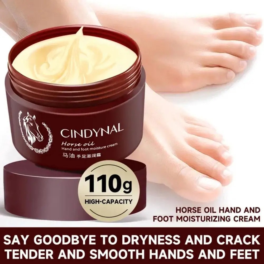 Horse Oil Hand and Foot Salve Cream – Natural Heel Repair Cream for Drying, Cracking, and Moisturizing